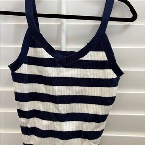 NWT Universal Thread Navy and White Striped Tank Top